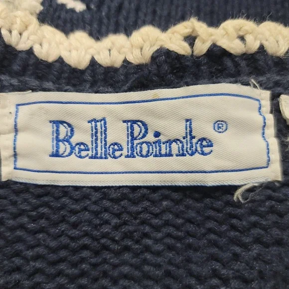 Belle Point Womens Button Up V Neck Easter Sweater Size 2X Embroidered Spring - Picture 3 of 12